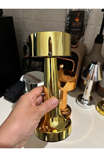 SEVEN7 Dokunmatik lamba gold gümüş bronz yuvarlak