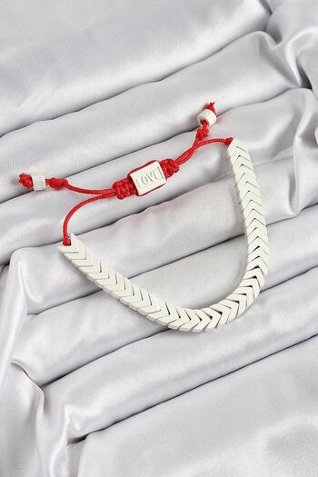 Inure Jewelry White Juju Women's Bracelet with Brass Elevator Daily Use