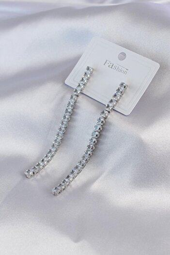 Inure Jewelry Silver Color Zircon Stone Women's Earrings Daily Use