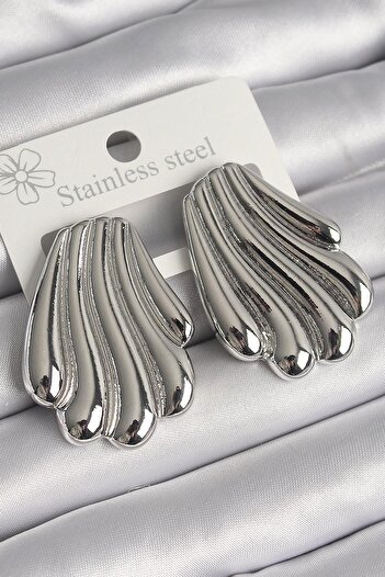 Inure Jewelry Brass Silver Color Inlaid Oyster Model Women Earrings Daily Use