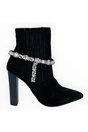 ASOS Chelsea Women's Velvet Boots with Crystals, Size 37 EU