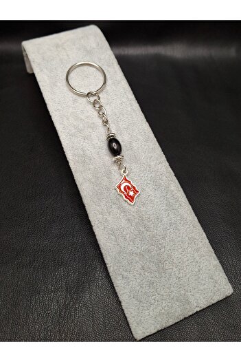 Han Ticarethane Red Turkish Flag Oltu Stone Keychain