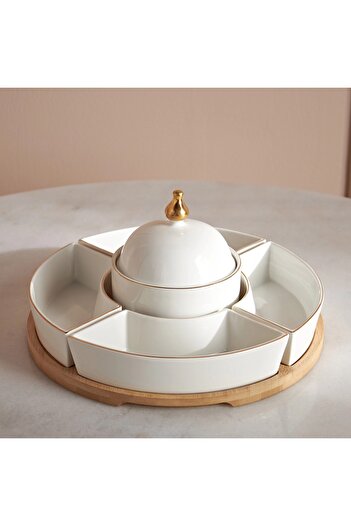 Generic Evren 5-Piece Serving Bowl and Tray Set