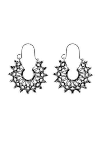 Pursehuit Silver earrings, sun shape, Odet C7 OUT