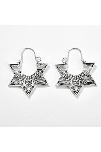 Pursehuit Silver earrings, star shape, Oddrun C7 OUT