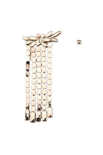 Pursehuit Gold earrings, long, with stones, Christen C1