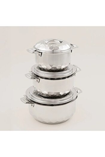 Maxima 3Pcs Stainless Steel Hotpot set