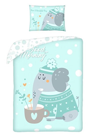 Animals Elephant children's bedding set 100×135cm, 40×60 cm
