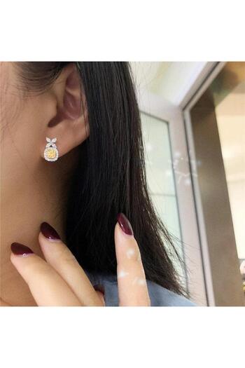 Pursehuit Silver earrings with zirconia stones, Ozzy C7