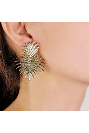 Pursehuit Gold earrings, leaf shape, Adalia C2