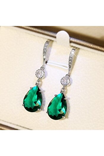 Pursehuit Silver earrings, with zirconia stones, Gye C13