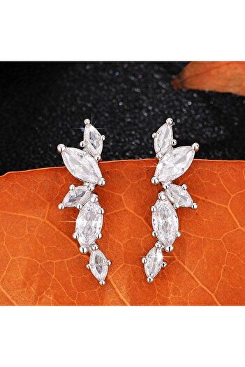 Pursehuit Silver earrings with zirconia stones, Bela C7