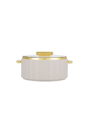LA MESA Matte lailac & gold plastic food warmer 4L