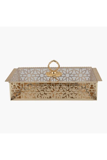 Generic Al Saif Metal Serving Tray with Lid