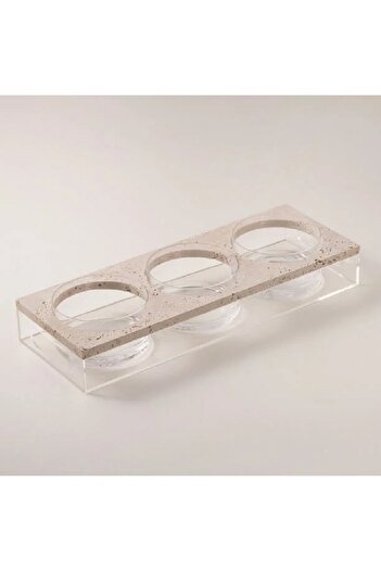 Dallaty serving plate travertine collection