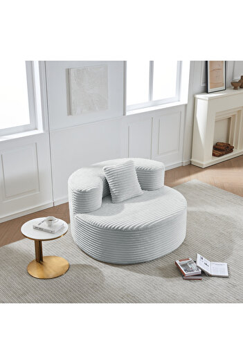 NZONE STORE Luxury round recliner chair with modern design, padded and comfortable