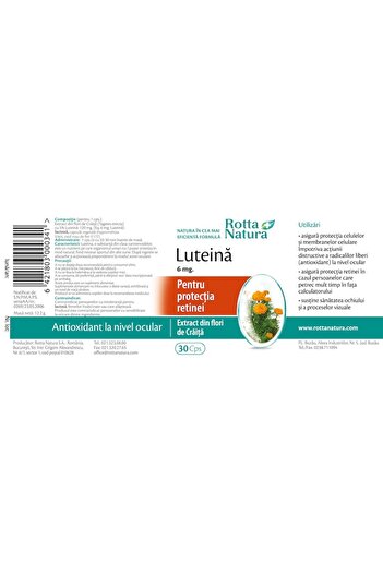 Rotta Natura Luteina 6mg, Rotta Natura, 30 capsules