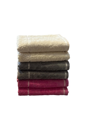 PATRU ANOTIMPURI Set of 6 face towels 50 x 90 cm, 100% cotton