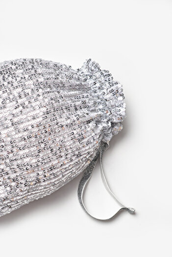 Le Mabelle Silver Sequin Girls' Bag