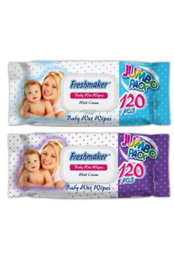 Freshmaker Fresh Maker Jumbo Pack Baby Wet Wipes, 120 wipes