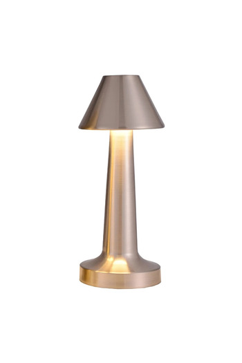 ETRONIK Silver Bell Shape LED Table Lamp, Portable Cordless Night Light with 3-Level Dimmable Brightness