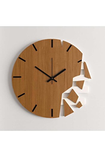4gdran Simple Modern Geometric Design Wooden Wall Clock