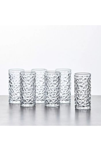 Generic طقم أكواب آيس كيوب هاي بول، 6 قطع، 320 مل