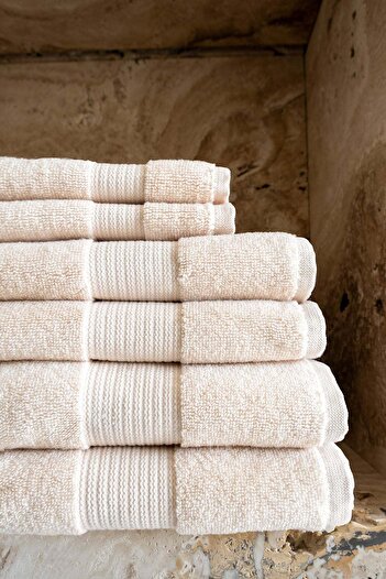 Barine Extra Soft Border Curl Towel Beige 33X33