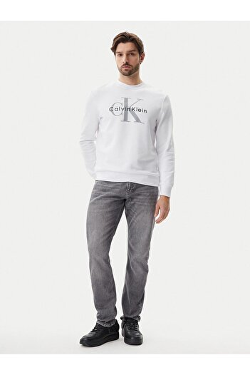 Calvin Klein Ls Monologo Fleece Crewnk Sweatshirt Men
