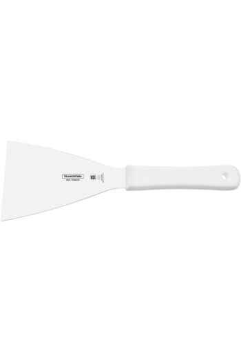 TRAMONTINA Professional 5x4-inch Scraper Spatula with Stainless Steel Blade and White Polypropylene