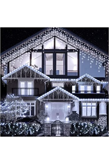 xpress sales Lumini de Crăciun BZRSH Țurțurțuri, 25 m, 640 LED-uri, Alb Rece, IP44