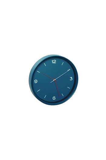 TFA Silent Wall Clock, Analog, Petrol Blue, Monochrome, Minimalist Design