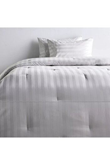 Generic Satin Stripe Pima Cotton Sateen 525 Thread Count 3-Piece Queen Comforter Set - 200x240 cm