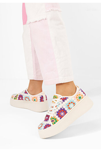 B T Shoes Viacfarebné dámské tenisky na platformě Maricruz