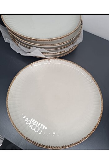 MORMAVİ Porcelain Efes 6 Pieces 17 cm Dessert Cake Plate