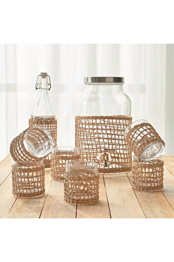 Generic 7-Piece Glass and Carafe Set - 280 ml