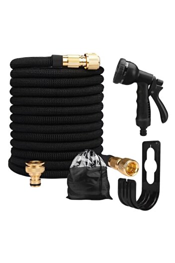 EBA Extendable Garden Hose 60m eBA®, Spray Gun with 8 Spray Types, Anti-Twist/Adjustable Pressure/Lock