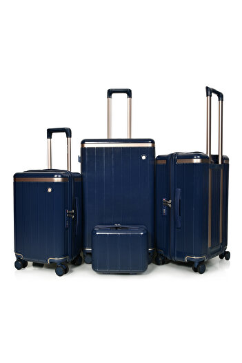 MORANO Four-piece travel bag, durable and lightweight, four-wheeled suitcase with a numbered security lock