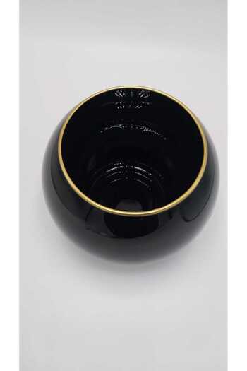Ebruli hediyelik Handmade Stylish Decorative Vase Black Color 15X18Cm