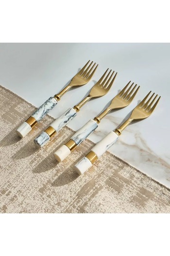 Generic 4-Piece Dessert Fork Set