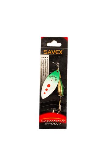 SAVEX Crane Perch Trout Swivel Fishing Spoon - Alpine Long - Green/Red - No:2/20Gr