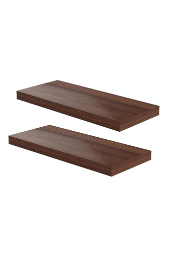 AsolBD Decorative Floating Wall Mounted Shelves with Stylish Invisible Brackets Modern Faux Wood Storage