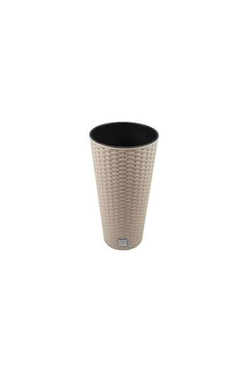 Prosperplast Decorative Flower Pot, Prosperplast, Rato, Rattan-like, Round, Tall, Brown, 40×76.3 cm