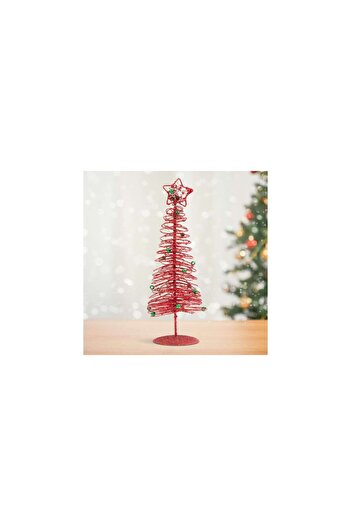 Mercaton Metallic Christmas Tree Ornament - 28 cm - Red