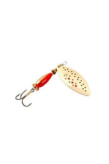 SAVEX Crane Perch Trout Swivel Fishing Spoon - Alp Long - Ladybug/Gold - No:2/16Gr