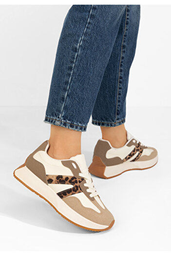 B T Shoes Leopardí dámské tenisky Genna