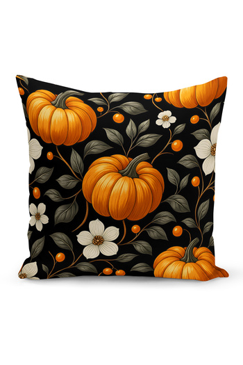 Bertille Home Autumn Plaid Series Double Side Printed Throw Pillow Case (Halloween Autumn Cushion Cover)