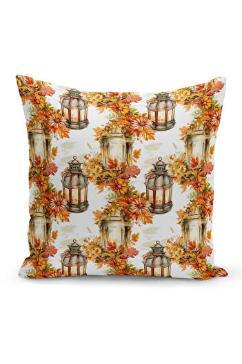 Bertille Home Autumn Plaid Series Double Side Printed Throw Pillow Case (Halloween Autumn Cushion Cover)