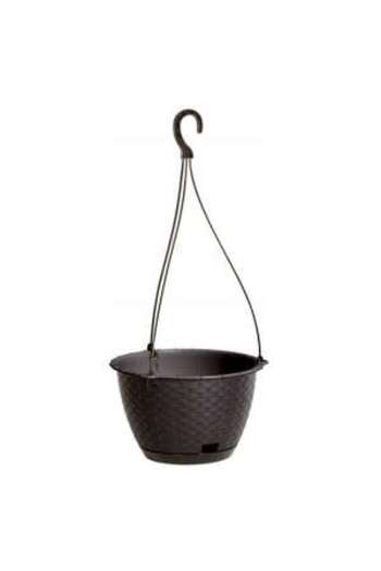 Prosperplast Decorative Flower Pot with Chain, Prosperplast, Rato Round, Brown