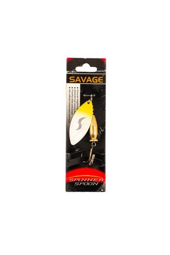 SAVEX Turna levrek trout swivel fishing spoon - alpine long - yellow/white - no:2/16gr